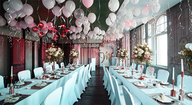 A stunning, customizable, vibrant LED display for a wedding celebration